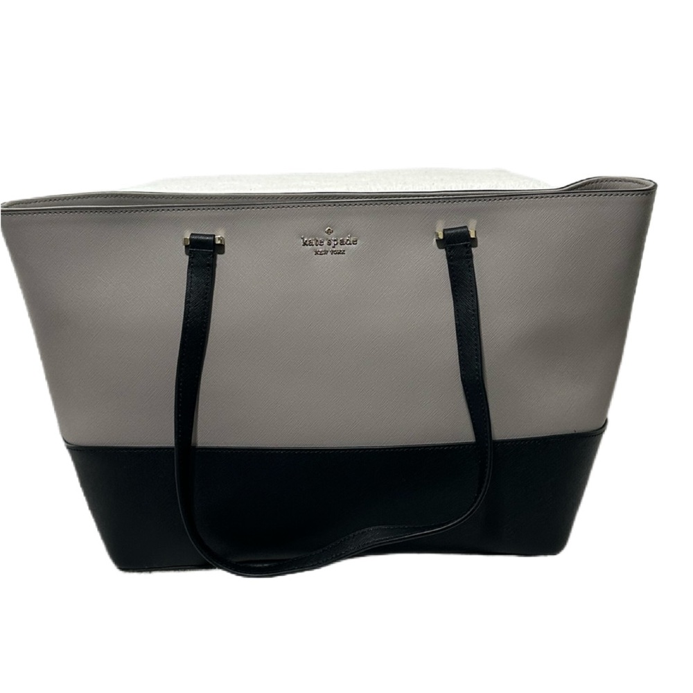 NWT/Kate Spade Kristen Medium Top Zip Tote/Grey-Black